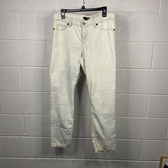 a.n.a Womens Jeans Size 10 Mid Rise White Bleached Straight Leg - Picture 1 of 5